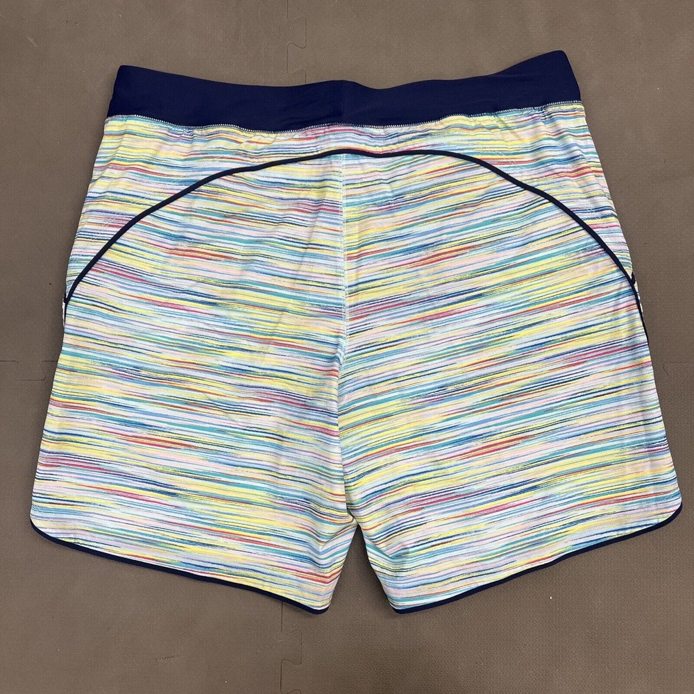 Lands' End Women's 9" Quick Dry Elastic Waist Board Swim Shorts Multi-color 18W - Picture 3 of 9